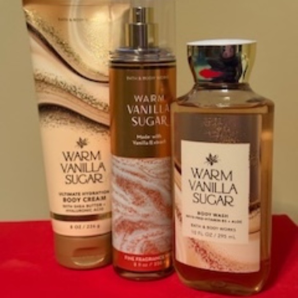 Bath & Body Works Warm Vanilla Sugar Bundle *NEW* - Picture 1 of 7